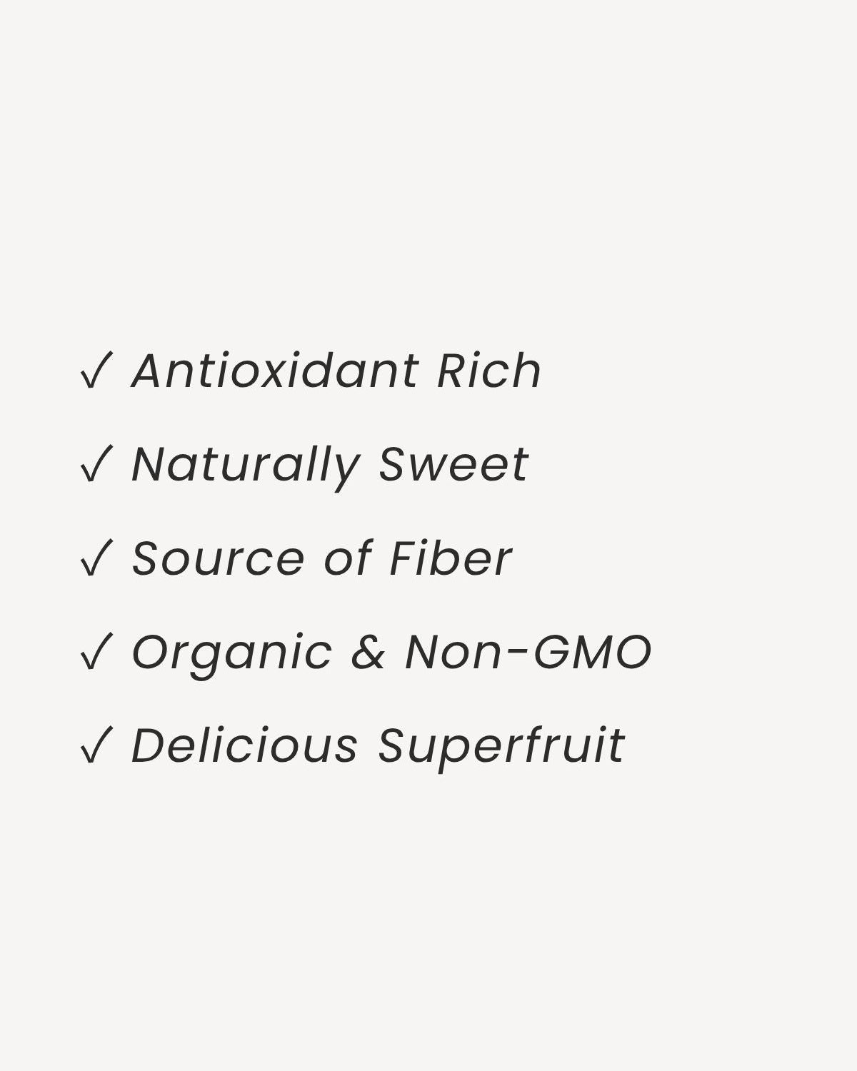 List of benefits of a superfruit on a white background